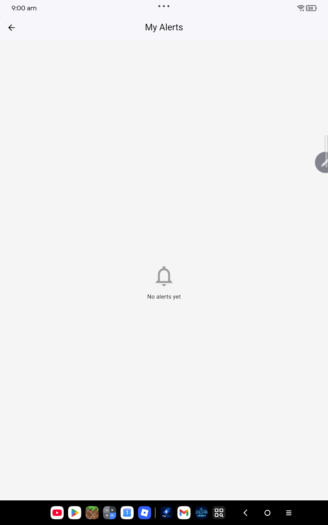 Alert options